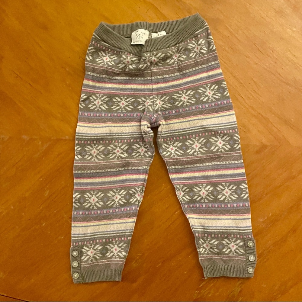 Hanna Andersson Snowflake and Unicorn Patterned Leggings - Picture 5 of 7